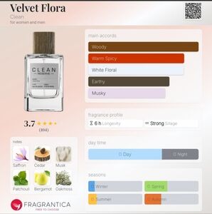 Clean Reserve Velvet Flora 3.4oz 100ml New And Sealed